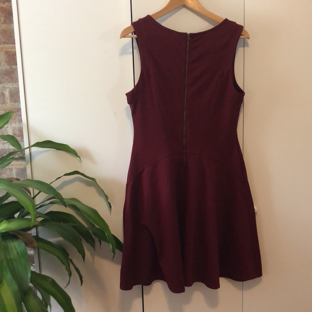 Red Massimo Fit & Flare Sleeveless Dress